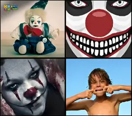 4 pics 1 word level 45 Answer CLOWN