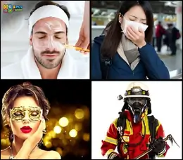 4 Pics 1 Word Level 67 Answer featuring face masks and disguises
