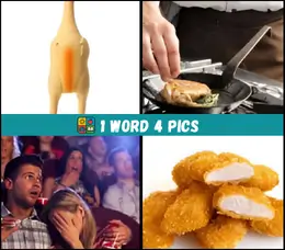 four pics one word level 142 showing farm bird