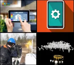 4 Pics 1 Word Level 78 Answers puzzle with tablet control, settings icon, technician, and jewelry items